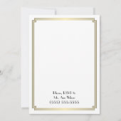 ギャツビー素晴らしアールデコ金ゴールドブライダルシャワー招待状 招待状 (裏面)