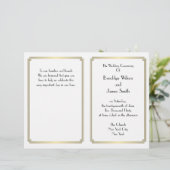 ギャツビー素晴らしアールデコ金ゴールドホワイト結婚式 プログラム (スタンド正面)