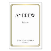 ギャツビー素晴らしアールデコ金ゴールド結婚のテーブルカード テーブルナンバー (裏面)