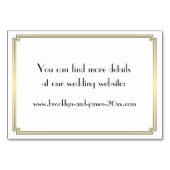 ギャツビー素晴らしアールデコ金ゴールド結婚ズアコモデーション テーブルナンバー (裏面)