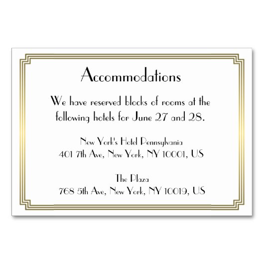 ギャツビー素晴らしアールデコ金ゴールド結婚ズアコモデーション テーブルナンバー (正面)