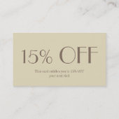 ギャツビー素晴らしガールメイクアップ美容師写真家 名刺 (裏面)