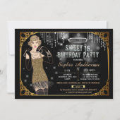 ギャツビー素晴らしスウィート16誕生日パーティーの招待状 招待状 (正面)