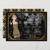 ギャツビー素晴らしスウィート16誕生日パーティーの招待状 招待状 (正面/裏面)