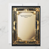 ギャツビー素晴らしテーマフラッパーガールブルネット1920年代 招待状 (裏面)