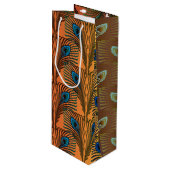 ギャツビー素晴らしフェザーズアートデコデザイン ワインギフトバッグ (正面アングル)