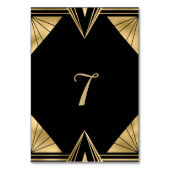 ギャツビー素晴らしブラック&金ゴールドのテーブル結婚番号 テーブルナンバー (裏面)