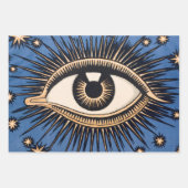 ギャツビー素晴らしブルーアイ悪魔の眼のアートワークが切り離される ラッピングペーパーシート (正面3)