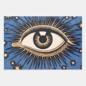 ギャツビー素晴らしブルーアイ悪魔の眼のアートワークが切り離される ラッピングペーパーシート (正面)