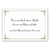 ギャツビー素晴らしホワイトアールデコズ結婚アコモデーション テーブルナンバー (裏面)