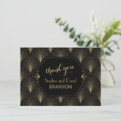 ギャツビー素晴らしヴィンテージアールデコ結婚の感謝 サンキューカード (スタンド正面)
