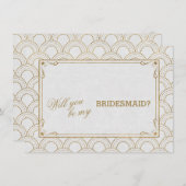 ギャツビー素晴らしヴィンテージアールデコ結婚の花嫁メイド 招待状 (正面/裏面)