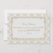 ギャツビー素晴らしヴィンテージアールデコ結婚の花嫁メイド 招待状 (裏面)