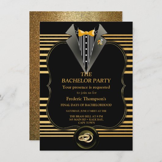 ギャツビー素晴らし学士号の招待状 (正面/裏面)