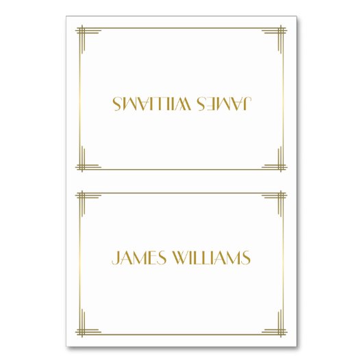 ギャツビー素晴らし金ゴールドアールデコ場所設定カード テーブルナンバー (正面)