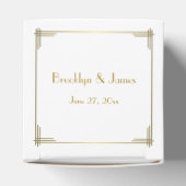 ギャツビー素晴らし金ゴールドアールデコ結婚式の引き出物ボックス フェイバーボックス (上部)