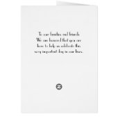 ギャツビー素晴らし金ゴールドアールデコ結婚式 プログラム (裏面)