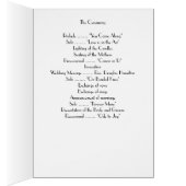 ギャツビー素晴らし金ゴールドアールデコ結婚式 プログラム (内側 (右))