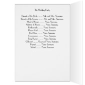 ギャツビー素晴らし金ゴールドアールデコ結婚式 プログラム (内側 (左))