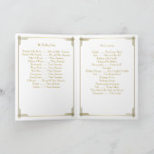 ギャツビー素晴らし金ゴールドアールデコ結婚式 プログラム (内部)