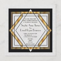 ギャツビー素晴らし金ゴールドホワイトアールデコ結婚ズ