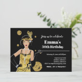 ギャツビー誕生日1920フラッパー女の子の招待 招待状 (スタンド正面)