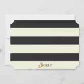 ギャツビー金ゴールドブラックグリッター誕生日招待状 招待状 (裏面)