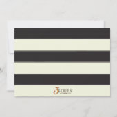 ギャツビー金ゴールドブラックグリッター50th誕生日 招待状 (裏面)