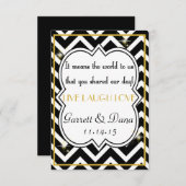 ギャツビー金ゴールド結婚ズスイートサンキューユーパーティーテーブル 招待状 (正面/裏面)