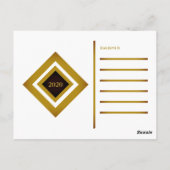 ギャツビー金ゴールド1920年新年パーティの招待状 ポストカード (裏面)