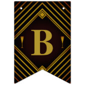 ギャツビー金ゴールド2020のベビーシャワー バンティングフラッグ (第3の旗)