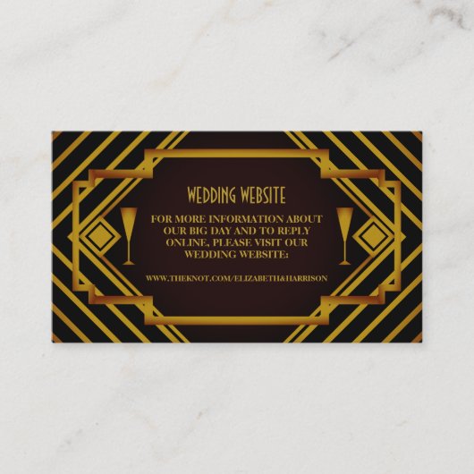 ギャツビー金ゴールド2020の結婚ウェブサイト エンクロージャーカード (正面)