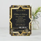 ギャツビー風の20年代スタイルのレセプション 招待状 (スタンド正面)