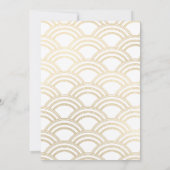 ギャツビー1920sアールデコホワイト |金ゴールド30th誕生日 招待状 (裏面)