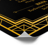 ギャツビー アートデコスタイルのバー メニュー ウェディング サイン (角)