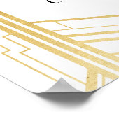 ギャツビー アートデコ ゴールド ウェルカムポスター ポスター (角)