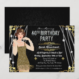 ギャツビー ガール 40歳の誕生日 招待状