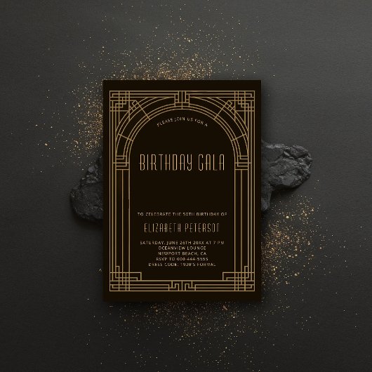 ギャツビー デコ ノゥーボー フレーム ワイルドな20年代 誕生日 招待状