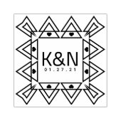 ギャツビー ミニ ハートイニシャル ロゴ ウェディング ラバースタンプ (インプリント)