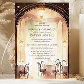 ギャツビー 1920年代 グラマラス アーチウェイ ウォーターカラー ウェディング 招待状