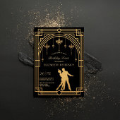 ギャツビーRoaring 20sデコシャンデリア金ゴールド誕生日 招待状