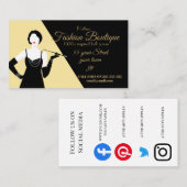 ギャツビ素晴らしー1920sフラッパーブティックファッションショップ 名刺 (正面/裏面)