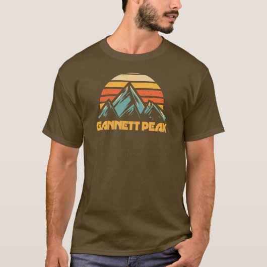 ギャネットピーク レトロターコイズ Tシャツ (正面)