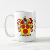 ギャビン家族の紋章付き外衣 コーヒーマグカップ (左)