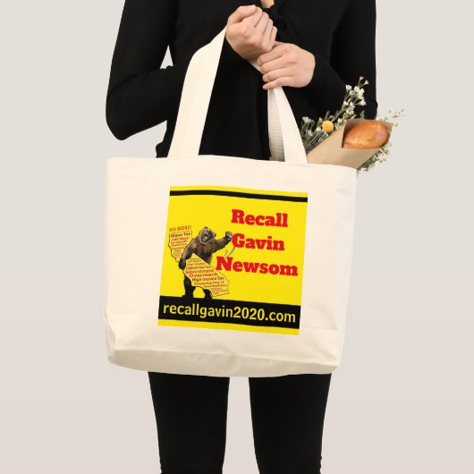 ギャビン・ニューソムを呼び出す ラージトートバッグ (正面(商品))