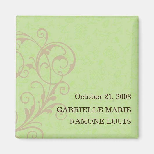 ギャビー日付磁石を保存 マグネット (正面)