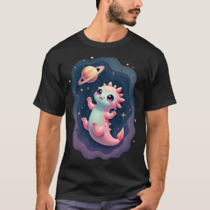 ギャラクシーアホルトル スペースアホルトル 癒しのスパのアホルトル Tシャツ