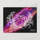 ギャラクシーピンク蟹座星座 ポストカード (正面)