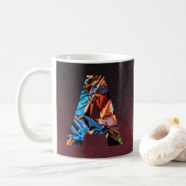 ギャラクシープリズムイニシャルAマグ コーヒーマグカップ