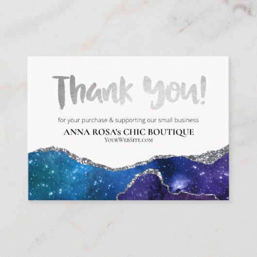 *~* ギャラクシー アゲート QR サンクス ロゴ レビュー AP8 エンクロージャーカード (正面)